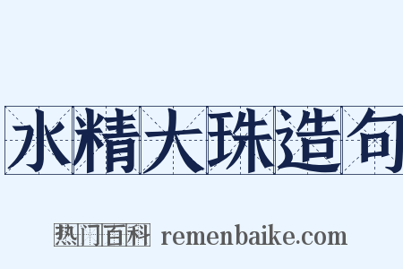 水精大珠造句是什么意思的图片